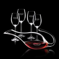 48 Oz. Reyna Crystalline Decanter w/ 4 Wine Glasses